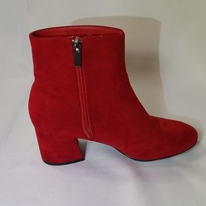 Womans Suede  Red Boot Size 7.5